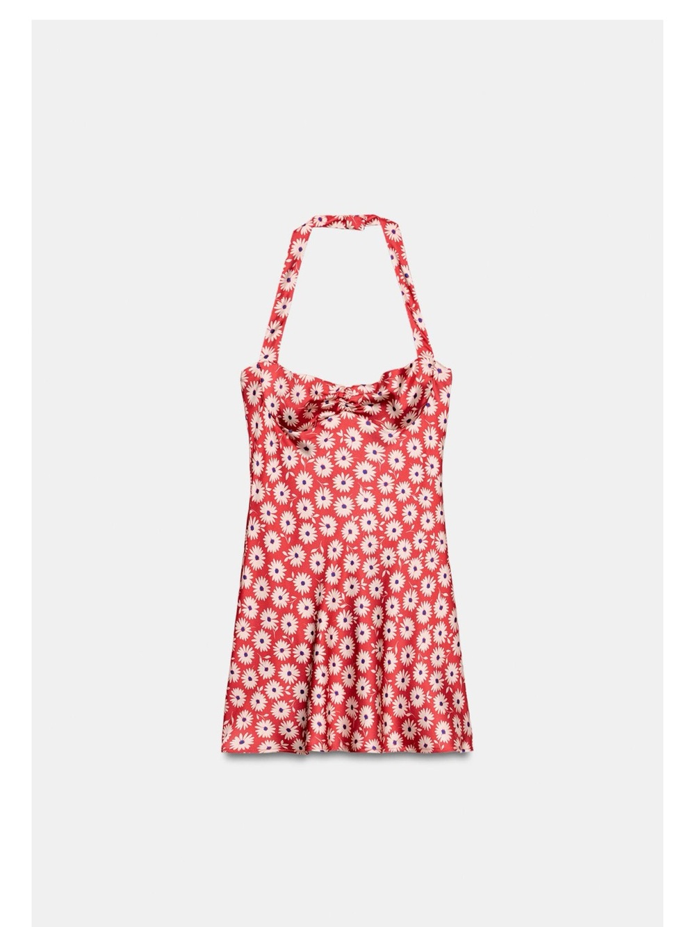 Red Daisy Halter Dress